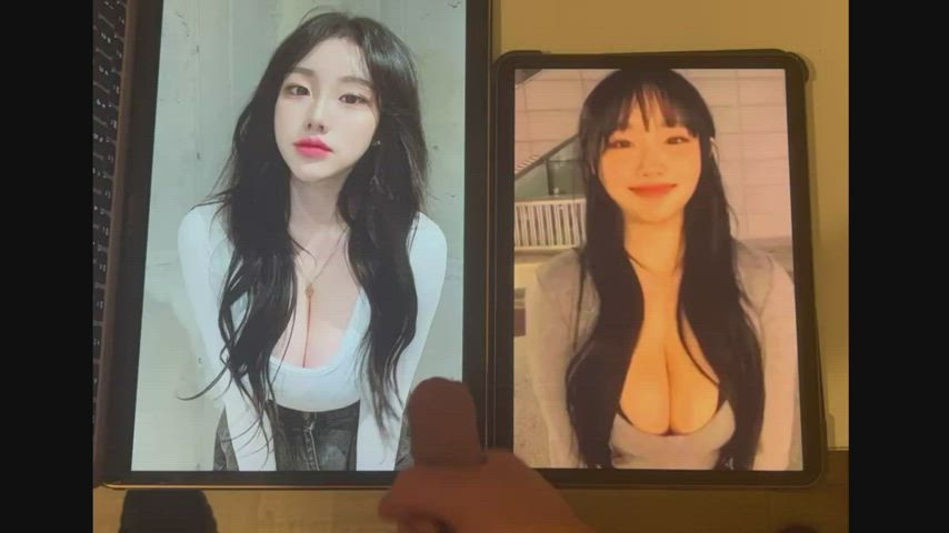 asian big tits cum cumshot huge tits jerk off korean split screen porn tits tribute