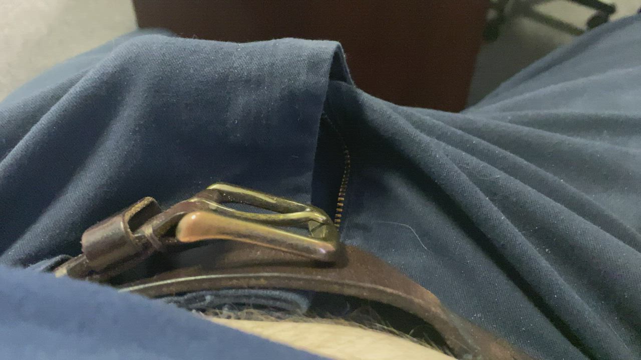 Pulling my hard penis out at work