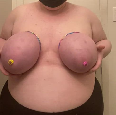 19 Years Old BDSM Big Tits Boobs Chubby Moaning Nipple Clamps Nipples clip