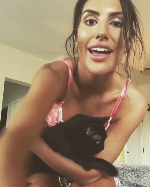 august ames catgirl homemade jean shorts clip