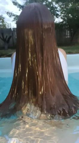 ass back arched bending over booty slow motion wet clip