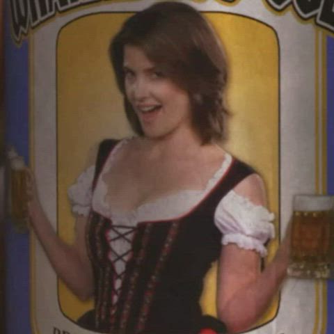 Cobie Smulders offering you a beer and her pussy