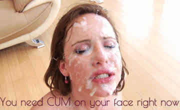 caption cum dontslutshame facial messy non-nude sloppy submissive clip