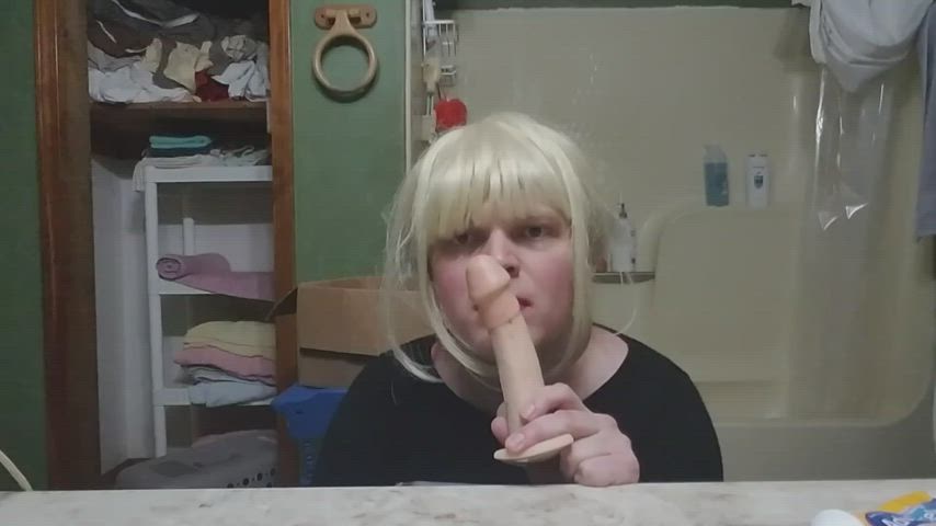 I love sucking my dildos &lt;3 Do you like to watch?