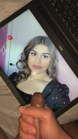 Brown birthday girl gets thick shots as her present