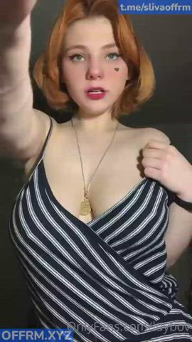 big tits redhead tits clip