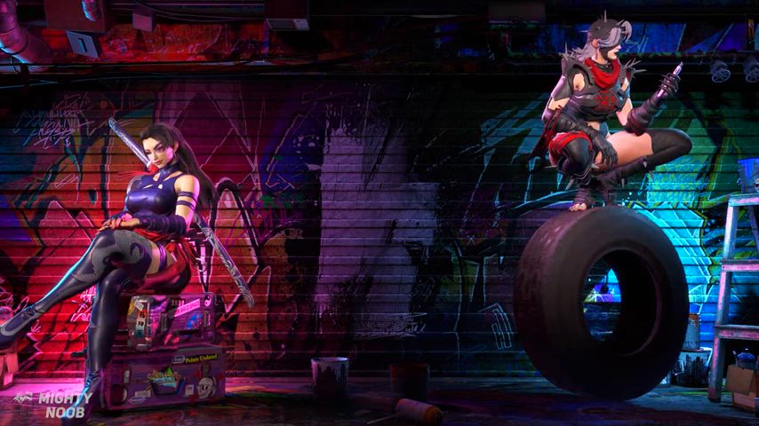 Psylocke (Chun Li) vs Malice (Juri) Street Fighter 6 mod.