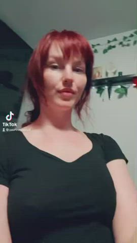 Cute redhead dancing for your attention - maybe you’ll even catch my nipples peeking