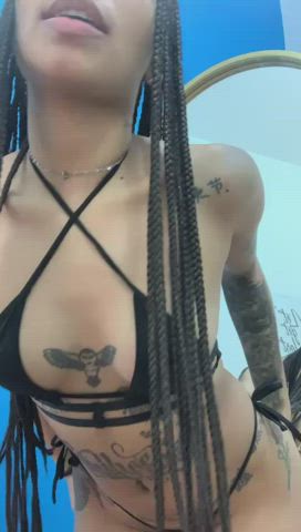 ass camgirl dancing ebony latina pussy skinny small tits tattoo clip