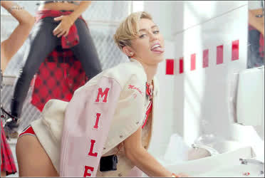 Miley Cyrus Tongue Out &amp; Lewd Pose