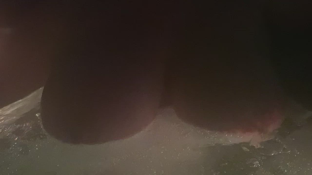 Wet Wednesday-just playing in the hot tub and enjoying the warm, wet, feelings.