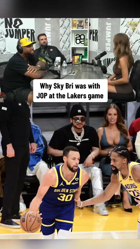 Found why Sky Bri is with JOP at the Lakers vs Warriors game