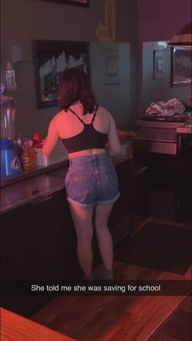 Paying Korean college slut to be a free use bartender