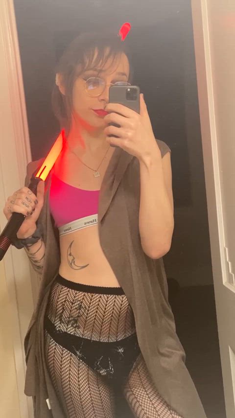 Wanna see who has a bigger lightsaber? 