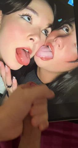 Charli Damelio and her friend gets covered in my cum