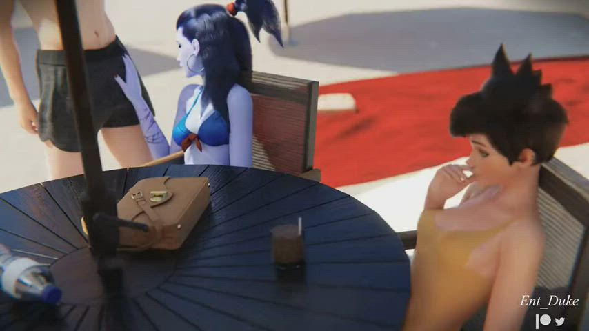 3D Animation Anime Blowjob Brunette Group Sex Hentai Oral Overwatch Porn GIF by antonidas