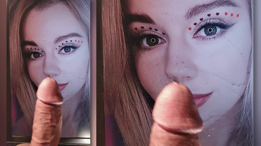 Yulianna Karaulova - Face cum tribute Porn GIF by yaichkict