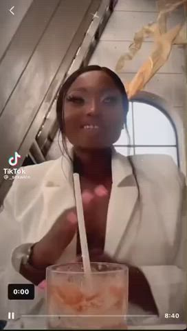 Ebony Natural Tits Nipslip TikTok clip