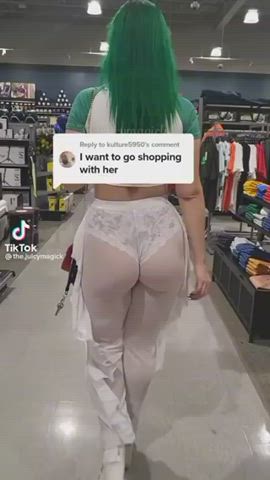 big ass goth pawg public see through clothing thong clip