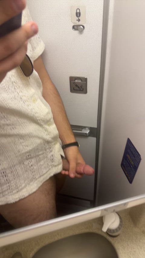 airplane masturbating public clip