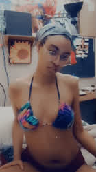 Ebony Erect Nipples Flashing Glasses Natural Tits Small Tits Tease Porn GIF by msmauves