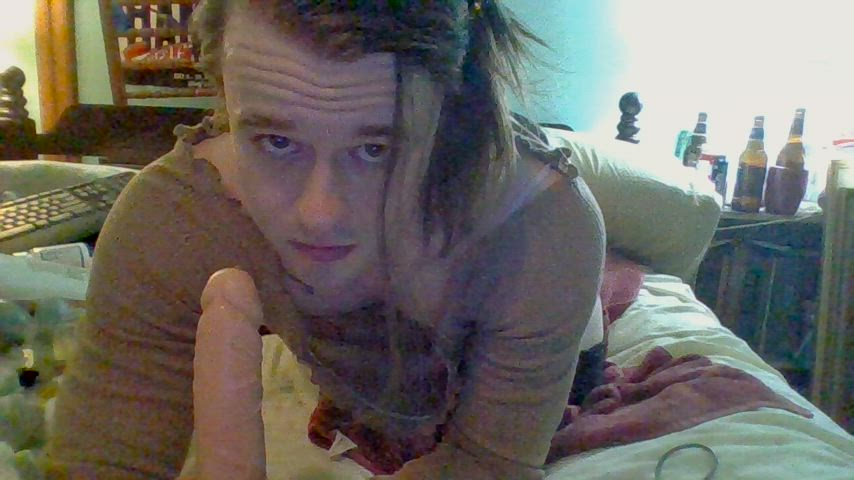 amateur blowjob dildo femboy gay oral solo twink webcam clip