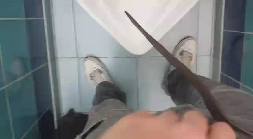 Pissing in Dubai airport, with a very sore cock from to much sex GIF by gav8j3collins