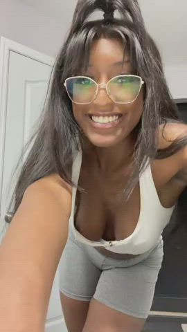 Ass Ebony Glasses Pierced Strip Tease Tits clip