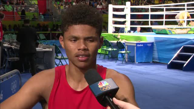 Shakur Stevenson reacts to his Olympic defeat