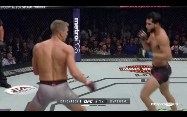 Thompson |Masvidal| Show SP 2 - 3 over shoulder - step through exit Orth open side