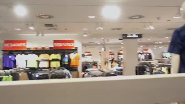Flashing and fucking my pussy in clothes store [OC]