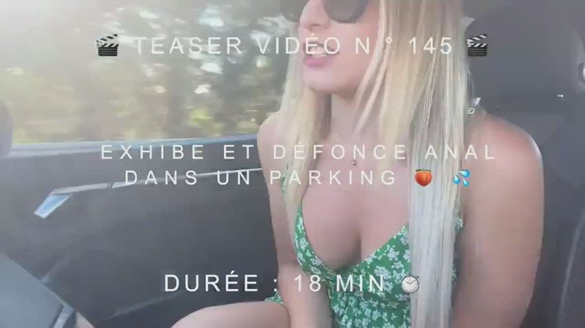 amateur blonde butt plug car sex exhibitionist french hotwife masturbating outdoor