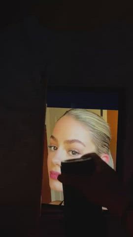 blonde celebrity cumshot facial tribute clip