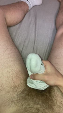 Putting on a pair of fresh (cum filled) socks to start the day. Should I do OnlyFans?