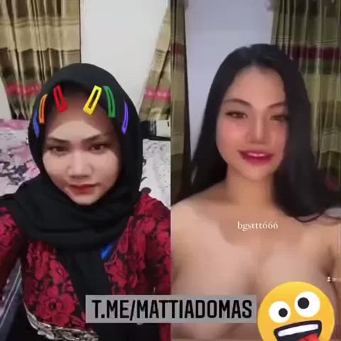 Big Tits Hijab Tease clip