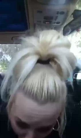 Blonde Beauty With Ponytail Blowjob
