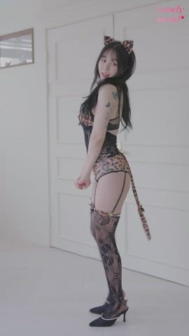 asian ass babe catsuit cosplay cute dancing korean model clip