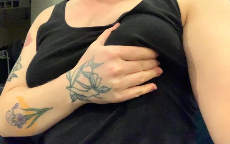 groping and showing off my girly tits