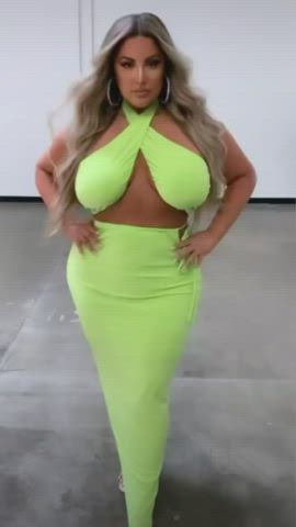 busty cleavage dress clip