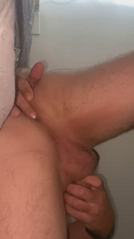 Straight guy anal fingering while jerking, wish I was able to upload the whole vid
