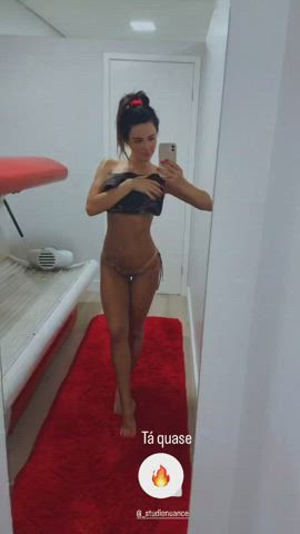 bikini body brazilian brunette dani goddess hot falling devil nude tease teasing