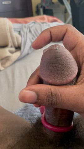 bbc cock dripping ebony masturbating precum clip