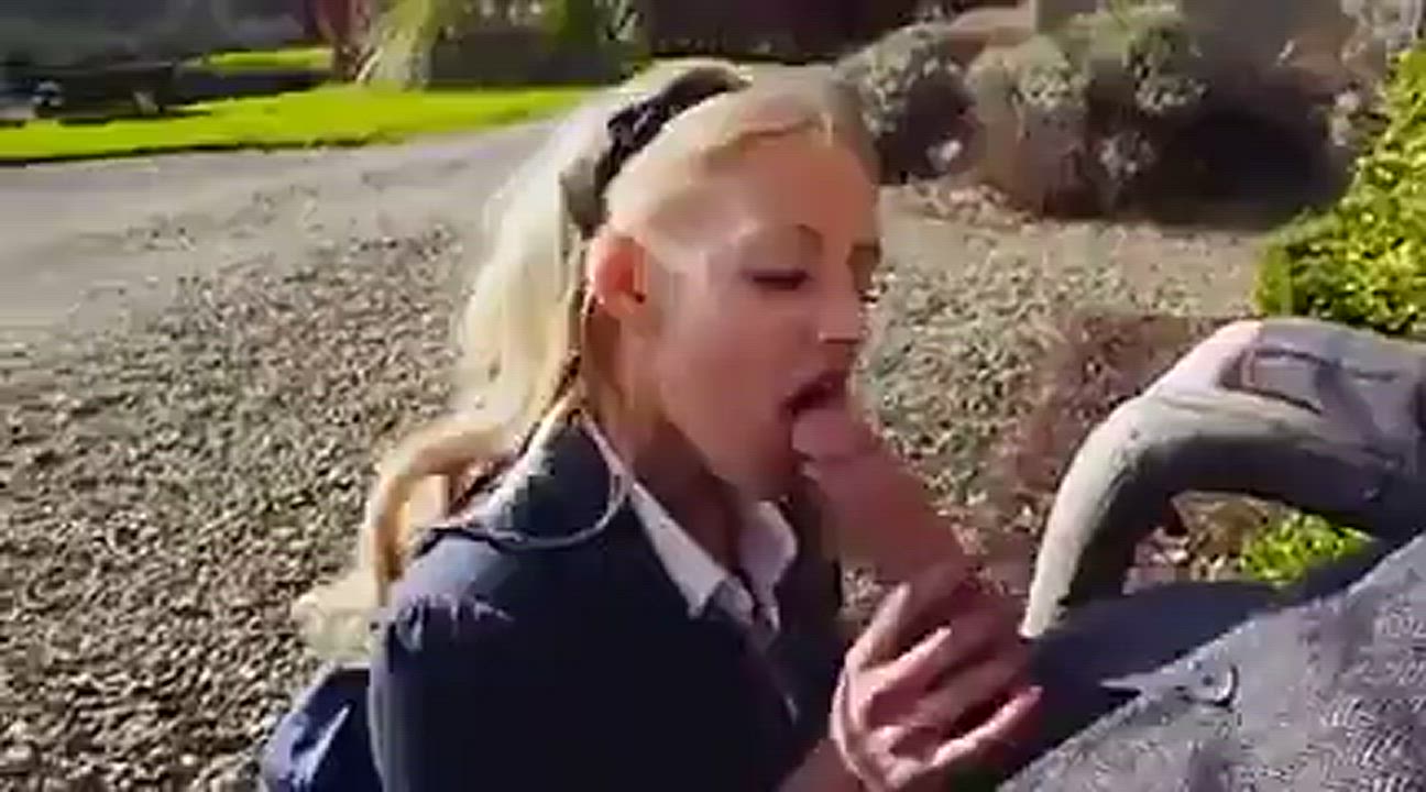 Blonde Blowjob Public Schoolgirl Teen clip
