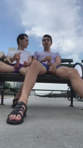 gay jerk off public clip