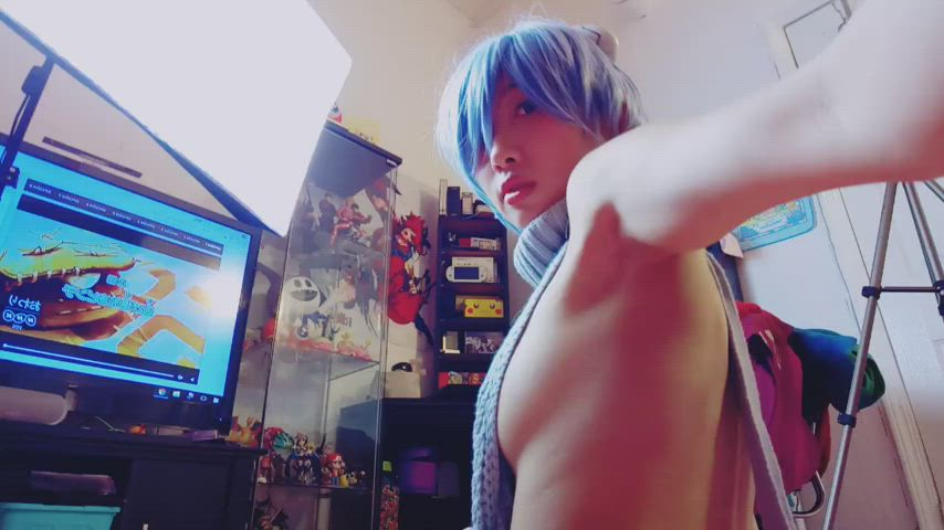 asian ass cosplay dress extra small sideboob tease teasing tiny clip