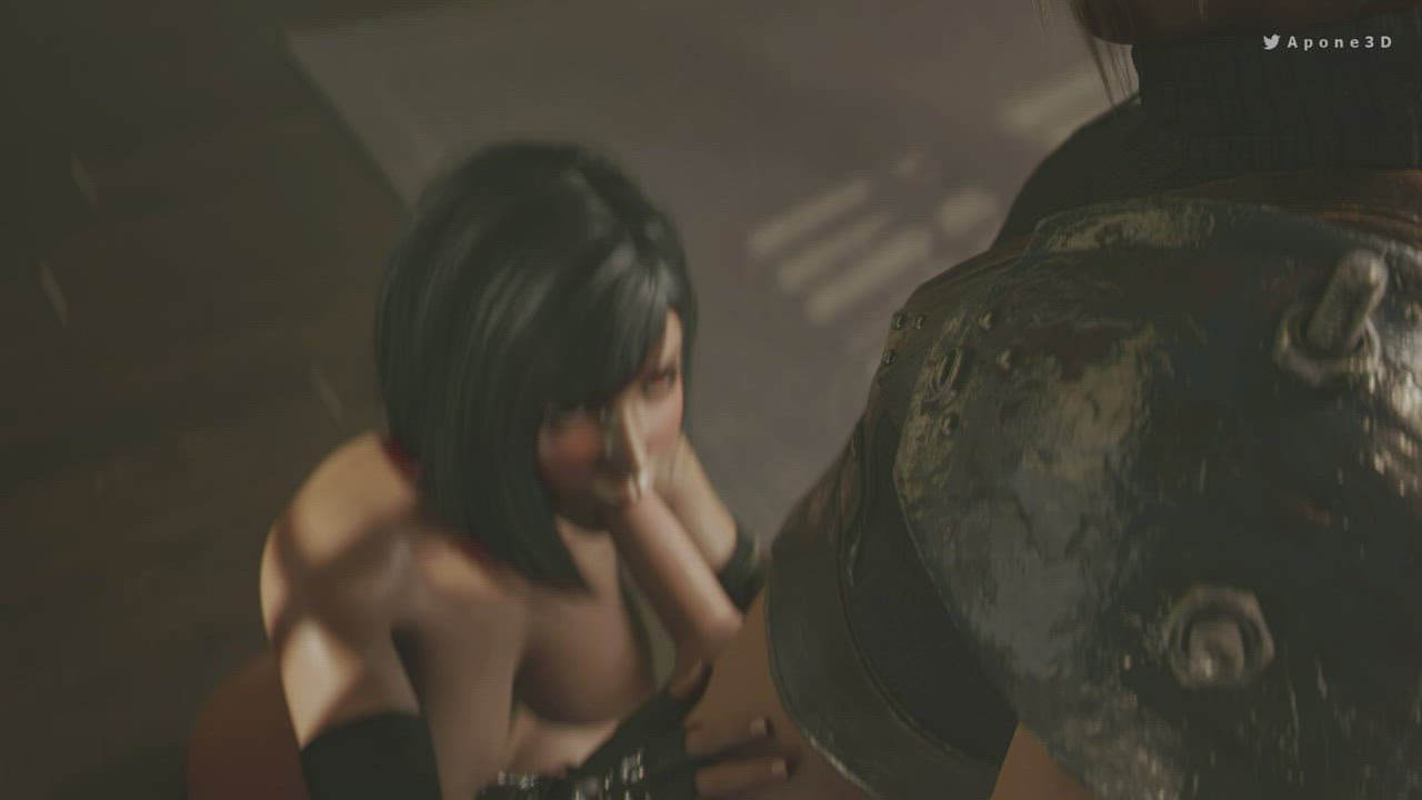 Tifa lovely sucking to Cloud (Apone3D) [Final Fantasy 7]