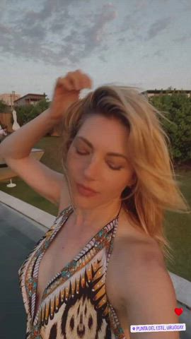 blonde celebrity cleavage fake tits katheryn winnick small tits clip