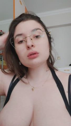 big ass big tits curvy glasses masturbating nipples pussy solo turkish clip