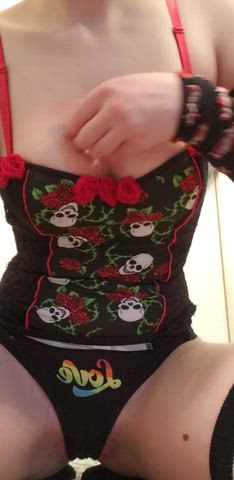 Boobs Bouncing Tits Corset Emo Ghost Nipples Goth Pale Pierced Tits clip