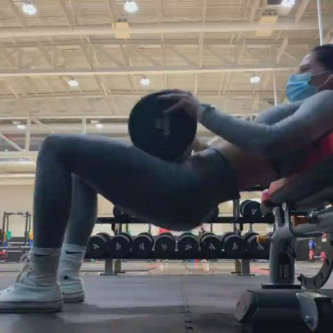 amateur big ass blue eyes brunette college fitness gym natural tits pawg sneakers